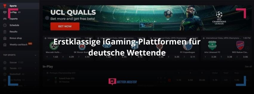 Erstklassige iGaming-Plattformen für deutsche Wettende